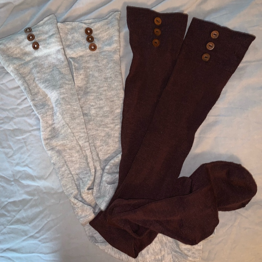 Two pairs of thigh high socks